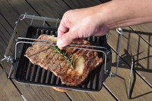 画像をギャラリービューアに読み込む, belmont / BM141 グリルプレート黒舟Lステンレス取っ手
